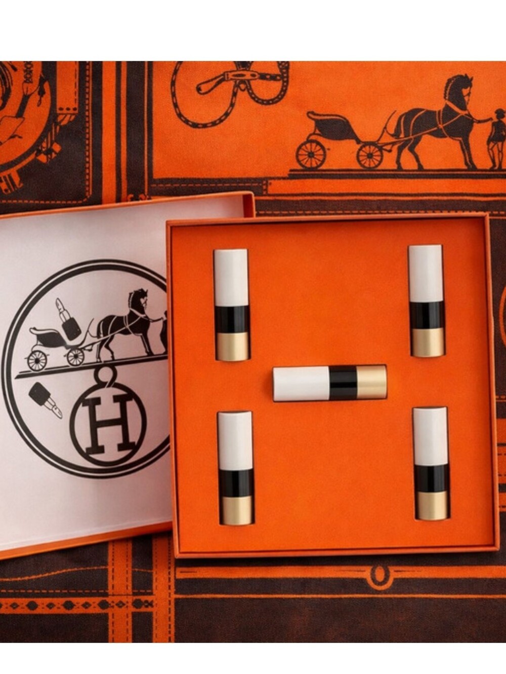 Hermes 5pc Mini Lipstick Gift Set 1.5g Each Rouge Hermès Limited